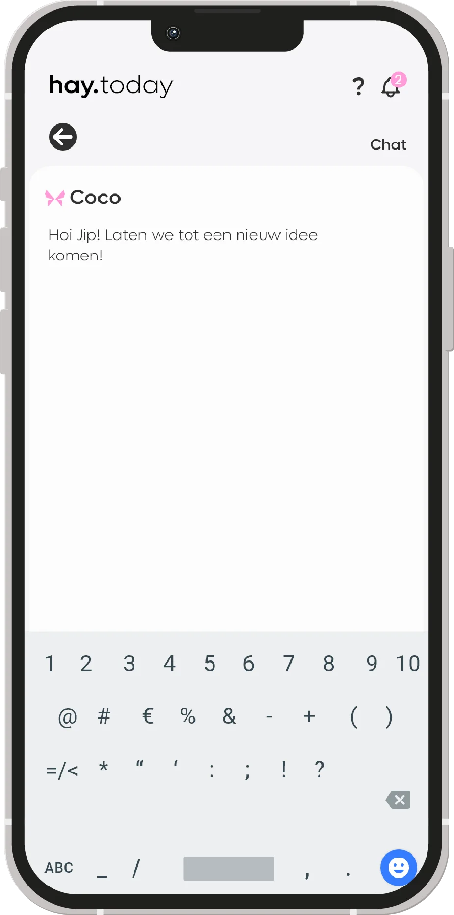 Hay.today app — persoonlijk profiel